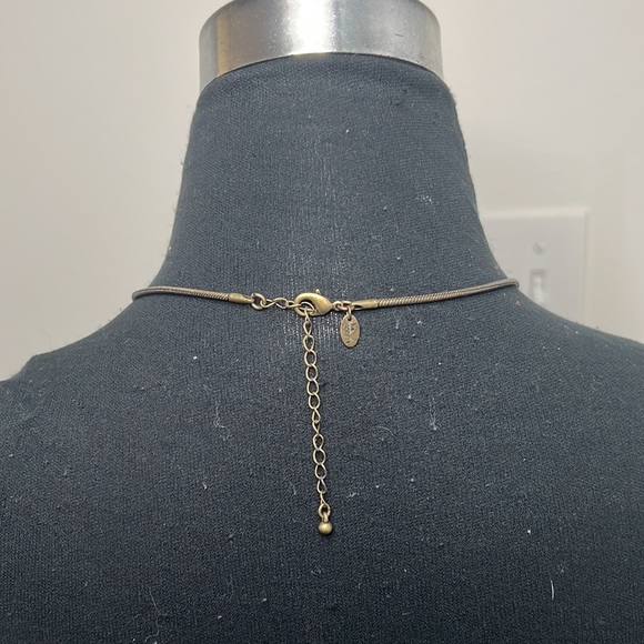 Lia Sophia Rare  Brass Drop Long Necklace - Picture 6 of 8